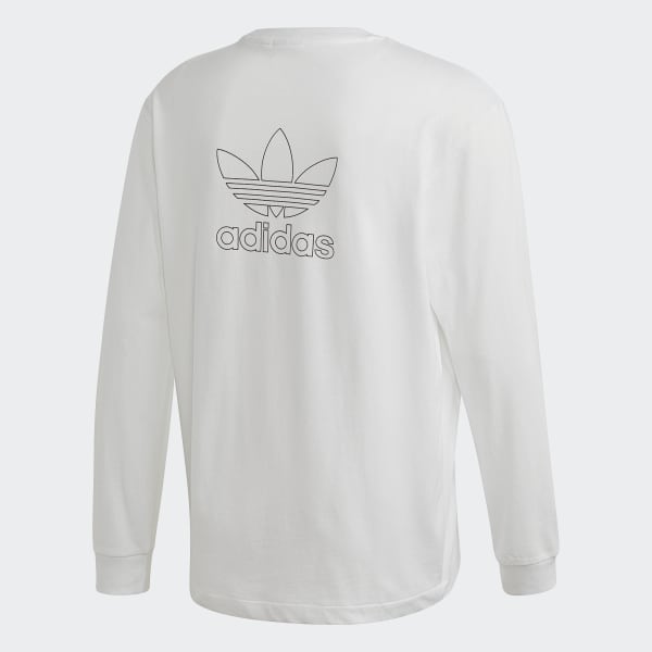 Back Front Print Trefoil Long Sleeve Tee